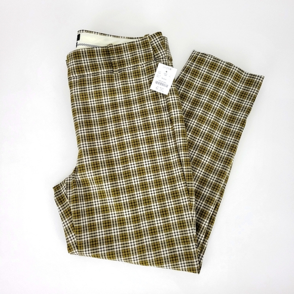 J. Crew Pants - J Crew RFU Cameron Plaid Slim Belt Loops Crop Ankle Pants Rise 10"
